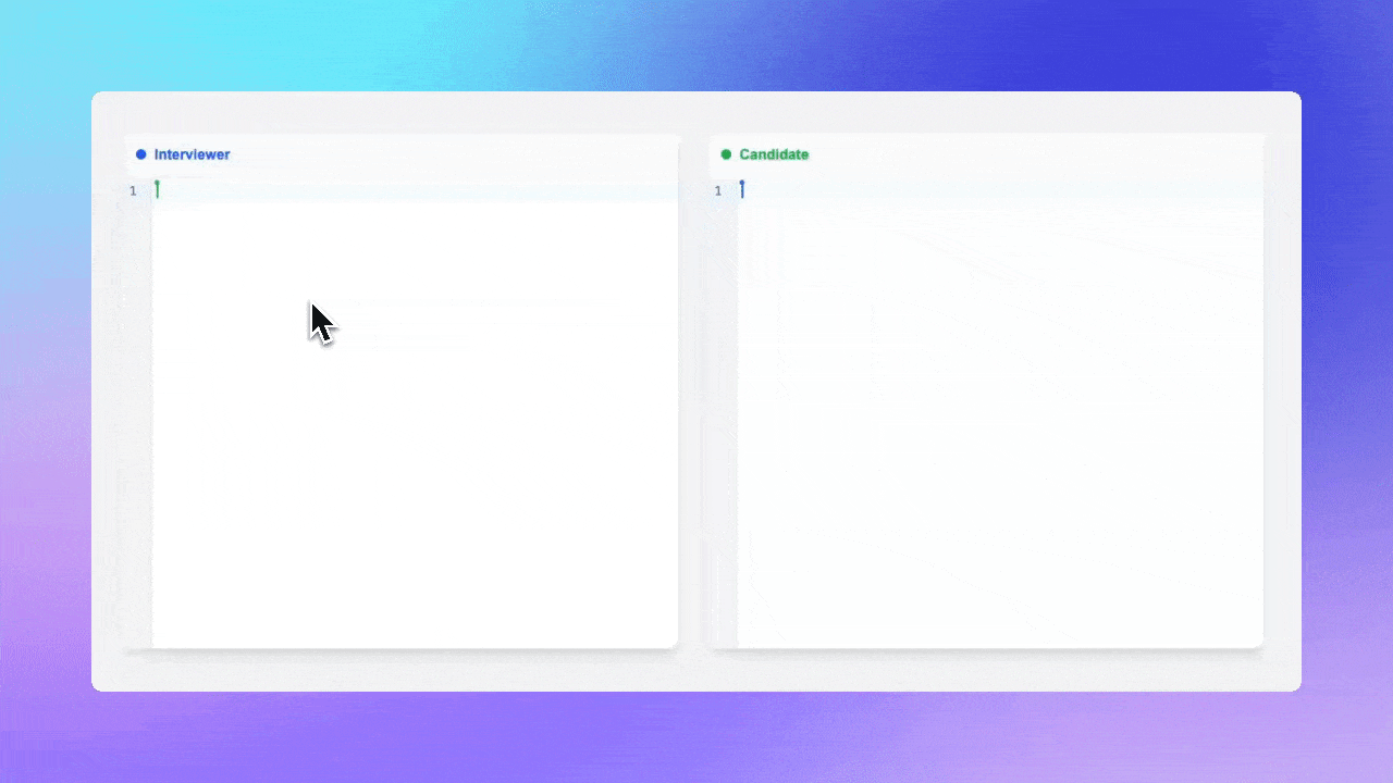 Screen recording of two browser windows editing the same file. A keystroke typed in the left window appears almost instantly in the right.